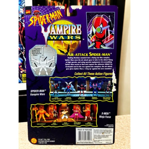1996 Marvel Figure SpiderMan Vamp Wars-Wing AIR Attack Back Pack Missal Launcher - Picture 2 of 9